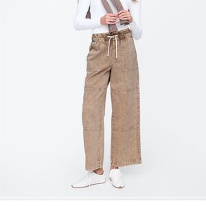 GAP Factory Tan Wide Leg Jeans